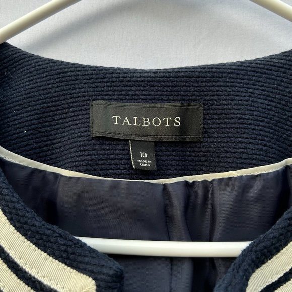 Talbots Navy Blue Women's Blazer Size 10 - Picture 3 of 5